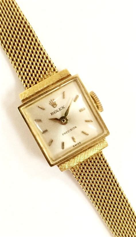 gold square womens rolex vintage